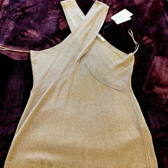 Reiss Imogen Metallic Halter Top - Picture 3 of 8